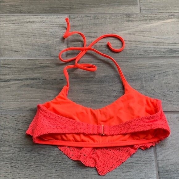 Xhilaration neon coral bikini top - Picture 3 of 4